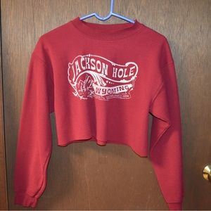 Jackson hole cropped sweatshirt!